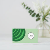 Carte de visite simple verte noire élégante (Debout devant)