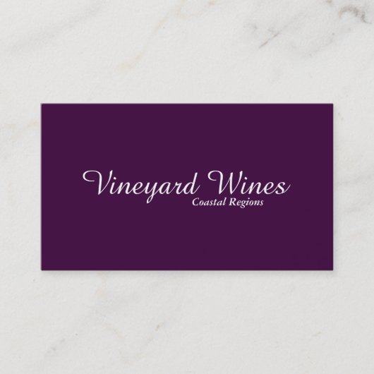 Carte De Visite Simple (violet profond) (Devant)