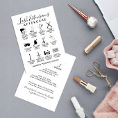 Carte De Visite Simple White Black Lash extensions Aftercare Icon
