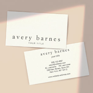 Carte De Visite Simple White Creative Professional Moderne