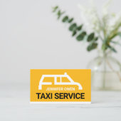 Carte De Visite Simple Yellow Taxi Cab Place Your Name (Debout devant)