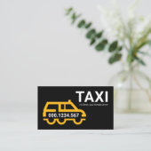 Carte De Visite Simple Yellow Taxi Car Station Wagon (Debout devant)