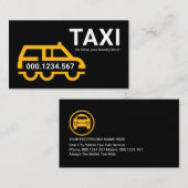 Carte De Visite Simple Yellow Taxi Car Station Wagon (Devant / Derrière)