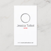 Carte De Visite Simple Zen Cercle Gris/Blanc (Devant)