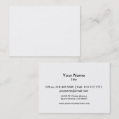 Carte De Visite Simplement Blanc Couleur Solide Personnalisez-Le P (Devant / Derrière)