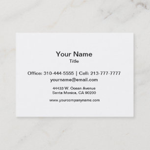 Carte De Visite Simplement Blanc Couleur Solide Personnalisez-Le P