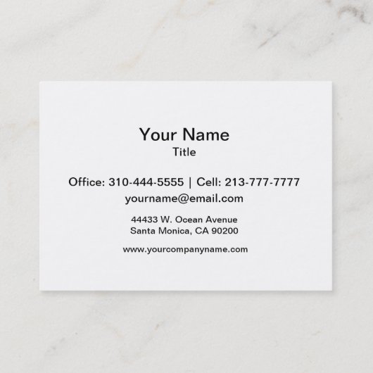 Carte De Visite Simplement Blanc Couleur Solide Personnalisez-Le P (Dos)