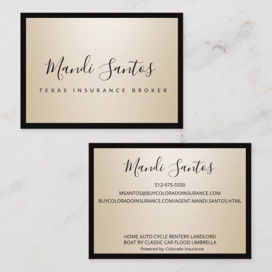 CARTE DE VISITE SIMPLEMENT CHAMPAGNE (Devant / Derrière)