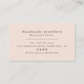 Carte De Visite Simplement chic, rayure à feuille d'or, remercieme (Dos)