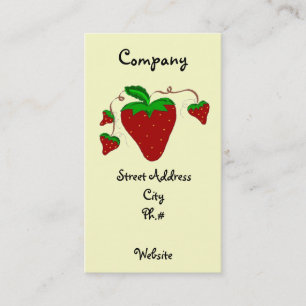 Carte De Visite Simplement des fraises
