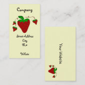 Carte De Visite Simplement des fraises (Devant / Derrière)
