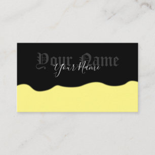 Carte De Visite Simplement élégantes ondes noires et jaunes ancien