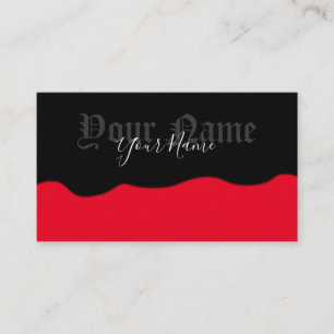 Carte De Visite Simplement élégantes vagues noires et baies antiqu