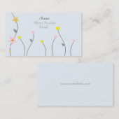Carte De Visite Simplement floral (Devant / Derrière)