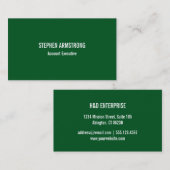 Carte De Visite Simplement moderne à feuillage persistant minimali (Devant / Derrière)