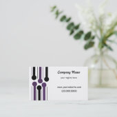 Carte De Visite Simplement Moderne Noir et Violet (Debout devant)