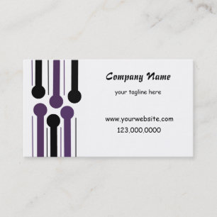 Carte De Visite Simplement Moderne Noir et Violet