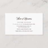 Carte De Visite Simplement Nature Verdure Aquarelle Abstraite Spla (Dos)