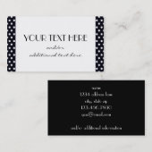 Carte De Visite Simplement noir et blanc (Devant / Derrière)