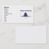 Carte De Visite Simplement statistique (attitude de courbe de (Devant / Derrière)