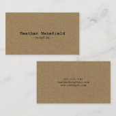 Carte De Visite Simplement télécarte de Papier d'emballage (Devant / Derrière)