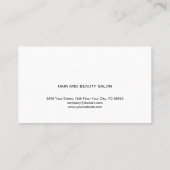 Carte De Visite Simples Ciseaux Noirs Élégants Liste Styliste De C (Dos)