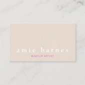 Carte De Visite Simples Couture rose texturé look cuir Feminine (Devant)