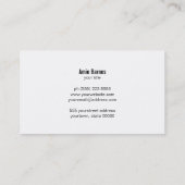 Carte De Visite Simples cuir texturé noir look professionnel (Dos)