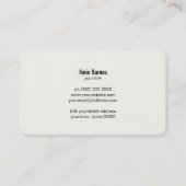 Carte De Visite Simples cuir texturé noir look professionnel (Dos)