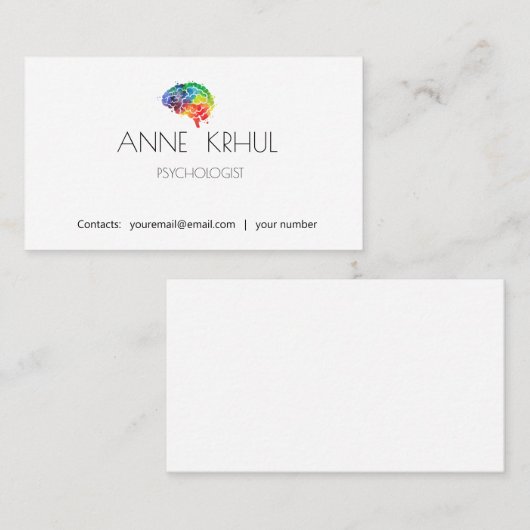 Carte De Visite Simples e sofisticado (Devant / Derrière)