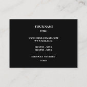 Carte De Visite Simples élégant (Dos)