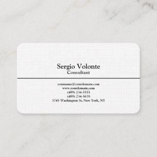 Carte De Visite Simples et élégantes sobres Linen tendance