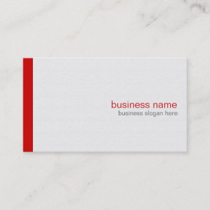 Carte De Visite Simples lignes rouges simples et élégantes sur b