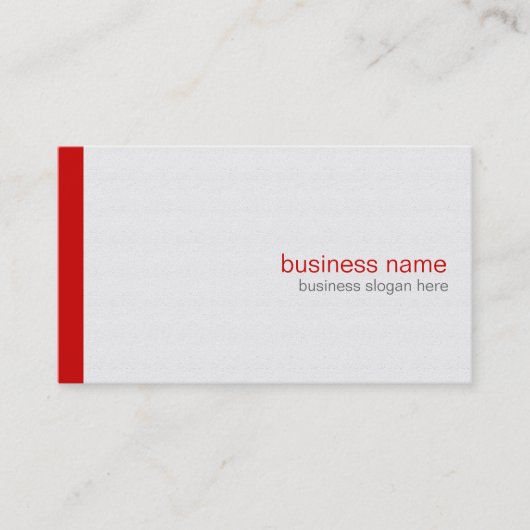 Carte De Visite Simples lignes rouges simples et élégantes sur bla (Devant)