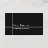 Carte De Visite Simples rayures de croisement noir et blanc modern (Devant)