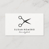 Carte De Visite Simples Shears De Salon (Devant)