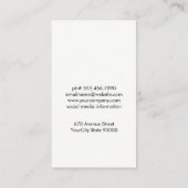 Carte De Visite Simples Shears De Salon (Dos)