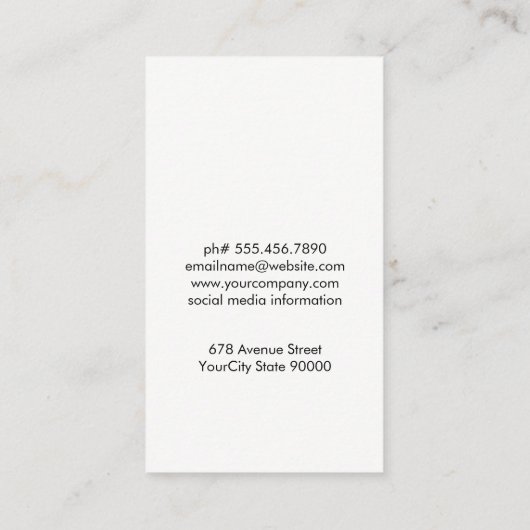 Carte De Visite Simples Shears De Salon (Dos)