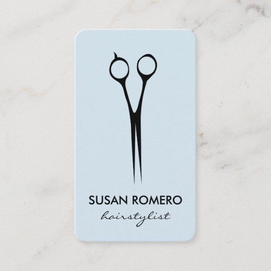 Carte De Visite Simples Shears De Salon (Devant)