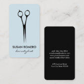 Carte De Visite Simples Shears De Salon (Devant / Derrière)
