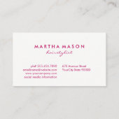 Carte De Visite Simples Shears De Salon Brossé Monogramme (Dos)