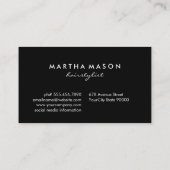 Carte De Visite Simples Shears De Salon Brossé Monogramme (Dos)