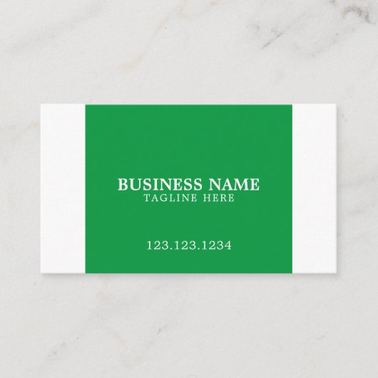 Carte De Visite Simples soins de la pelouse blanche et verte Coupe (Devant)