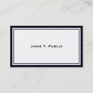 Carte De Visite Simplicité : Cadre bleu et blanc, Arrière - plan b