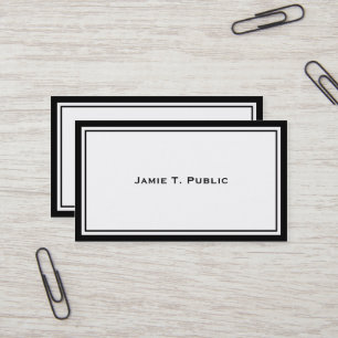 Carte De Visite Simplicité : Cadre noir et blanc, Arrière - plan b