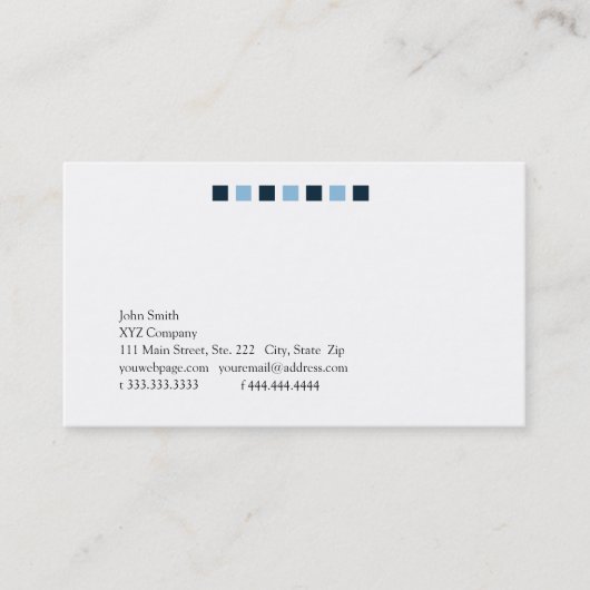 Carte De Visite Simplicité CARRÉE (Devant)