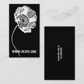 Carte De Visite Simplicité du pavot (Devant / Derrière)