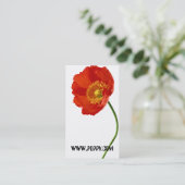 Carte De Visite Simplicité du pavot (Debout devant)