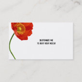 Carte De Visite Simplicité du pavot (Dos)