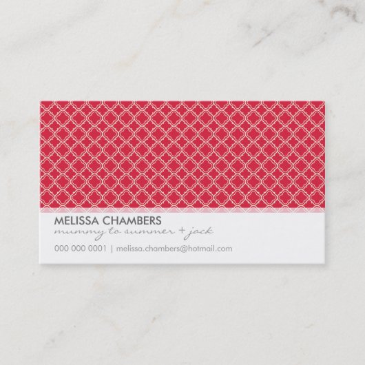 CARTE DE VISITE :: simpliste-motif 4L (Devant)